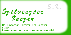 szilveszter keczer business card